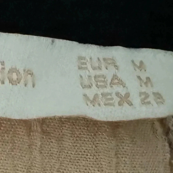 ZARA Pale Pink Peasant Blouse Black Collar Key Hole Detail Long Sleeve Medium - Picture 8 of 10